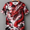 Polera Sublimada Dragón Rojo Dragón Rojo Sublimado