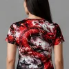 Polera Sublimada Dragón Rojo MUJER 2 Dragón Rojo Sublimado