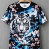 Polera Sublimada Tigre Blanco Tigre Blanco Sublimado