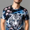 Polera Sublimada Tigre Blanco HOMBRE 1 Tigre Blanco Sublimado