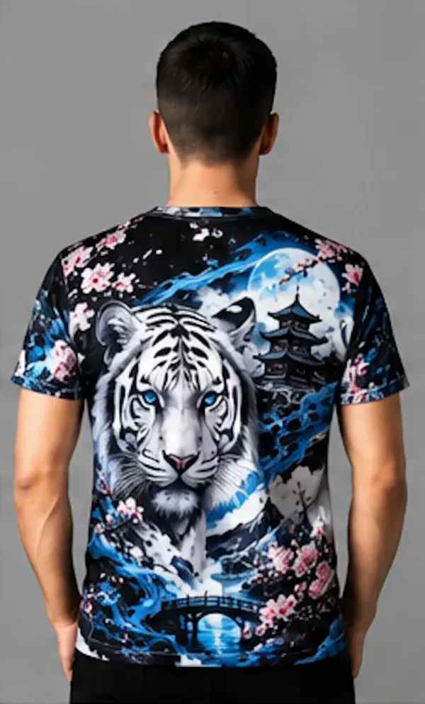 Polera Sublimada Tigre Blanco HOMBRE 2 Tigre Blanco Sublimado