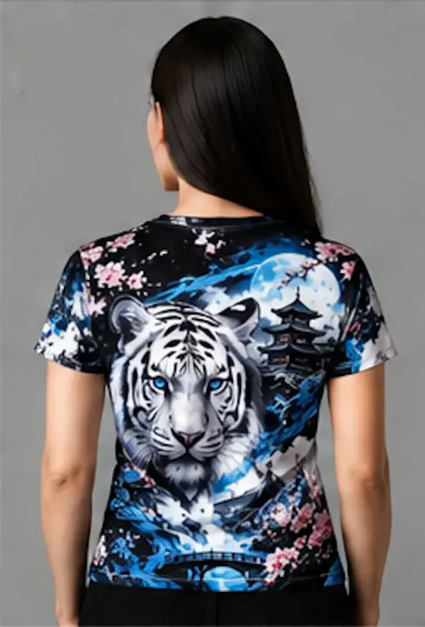 Polera Sublimada Tigre Blanco MUJER 2 Tigre Blanco Sublimado